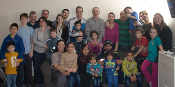 Photo famille réfugiés syriens